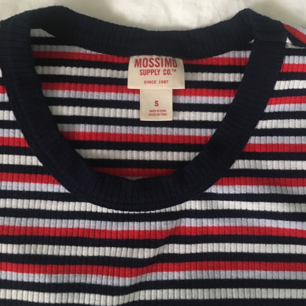 Striped shortsleeved body suit